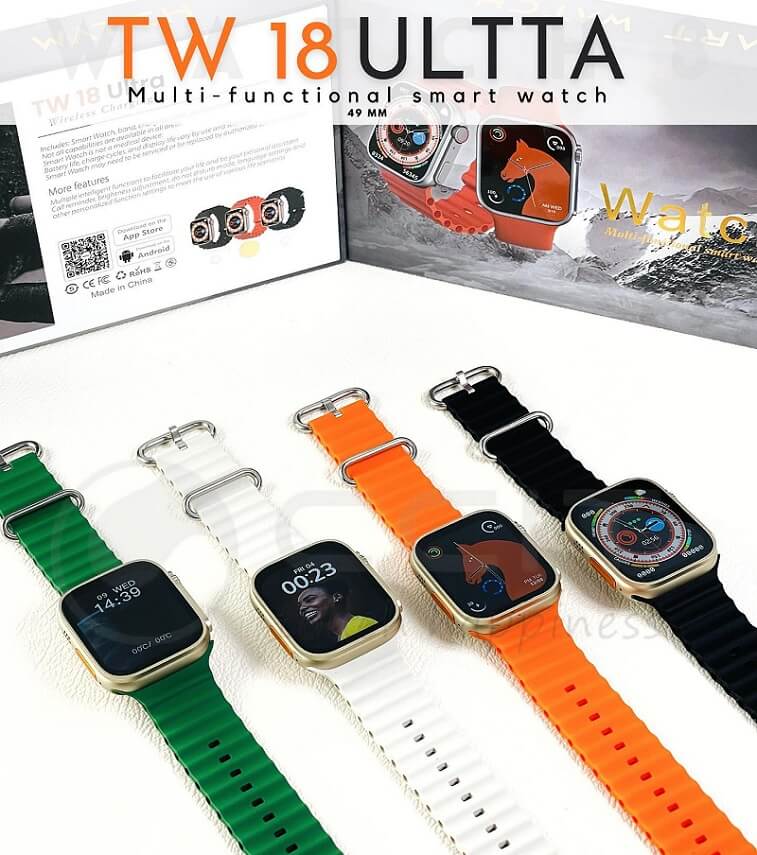 TW18 Ultra 49MM NFC Supported Titanium Case Bluetooth Calling Smartwatch-Ajmanshop