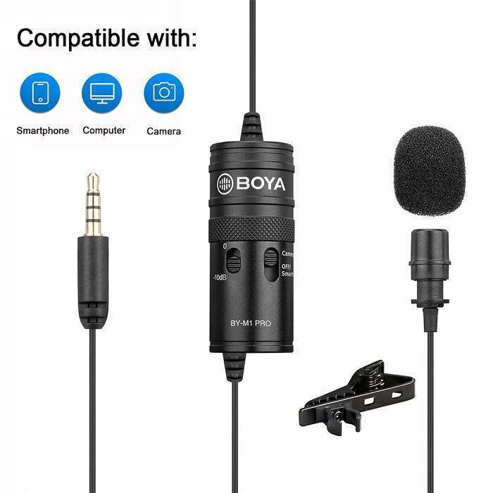 Boya BY-M1 Pro Universal Lavalier Microphone in AjmanShop