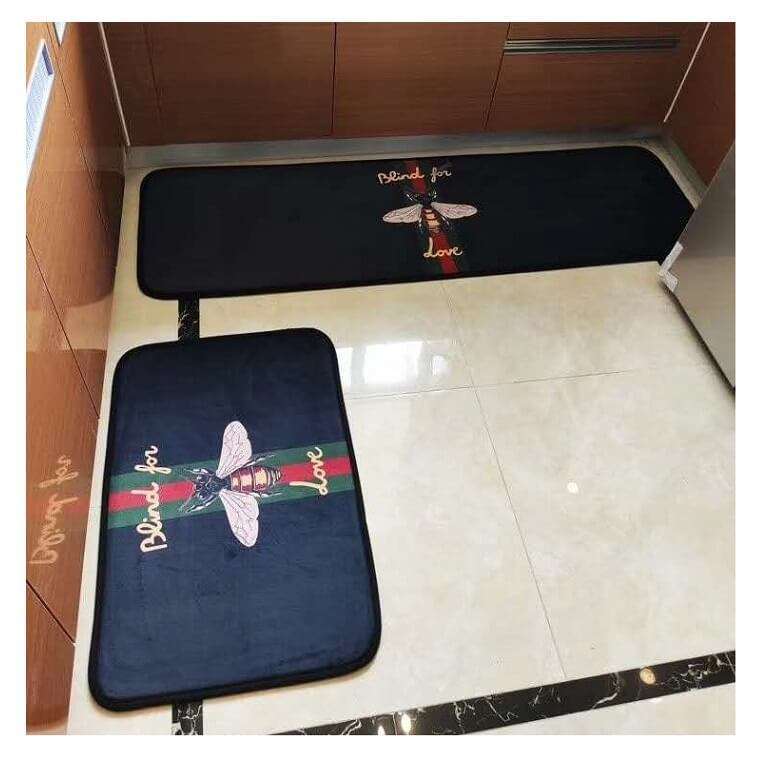 Printed 2 Pieces Non-Slip Kitchen Mat Set In AjmanShop