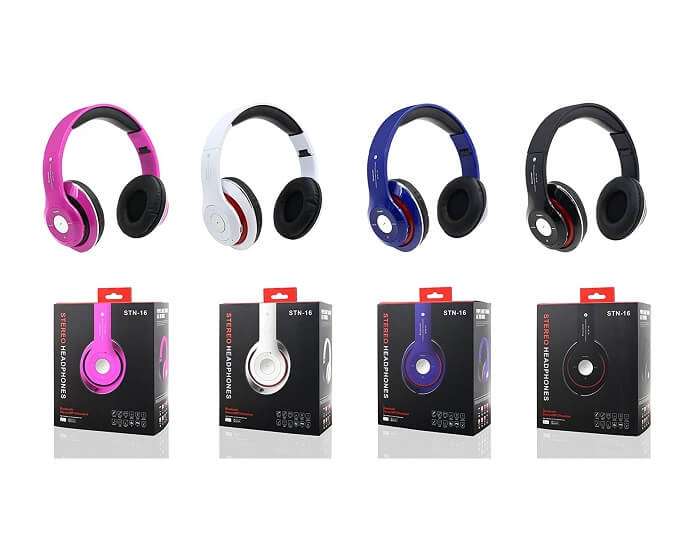 STN-16 Wireless Bluetooth Over-Ear Headphones in AjmanShop 