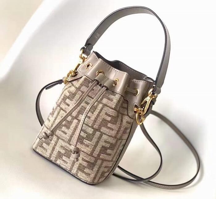 Fendi Pouch Mon Tresor Mini Bag For Ladies Beige Brown in AjmanShop