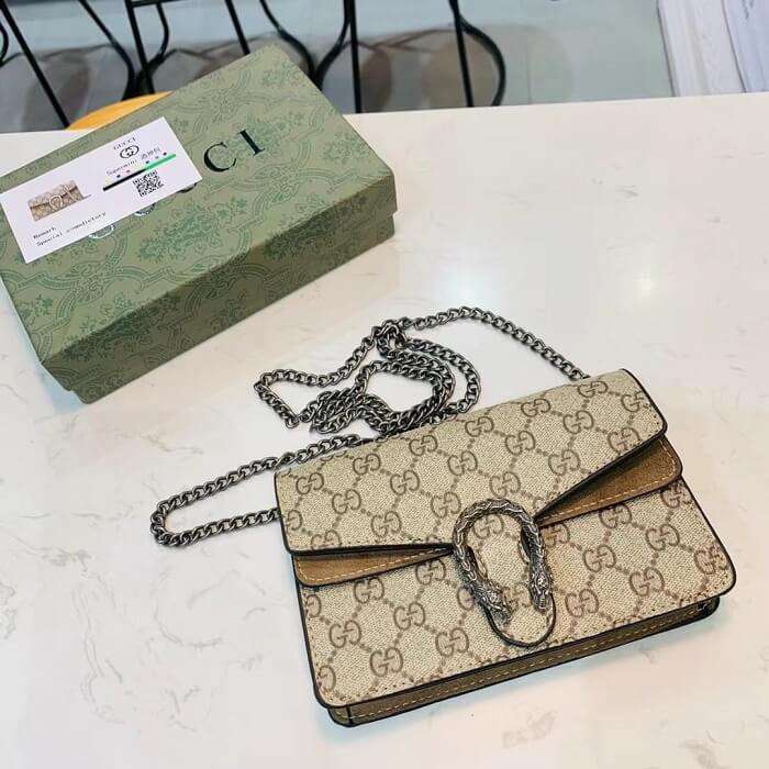 Gucci Woman Dionysus Chain Flap Bag Super Mini Bag in AjmanShop