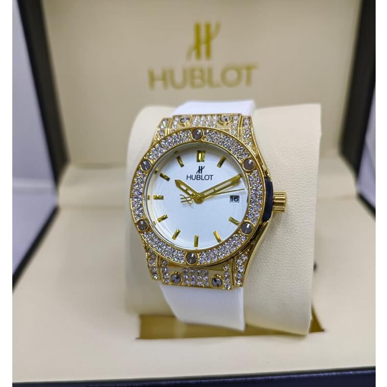 Hublot Women Watch with Diamond Cut Stone White in AjmanShop