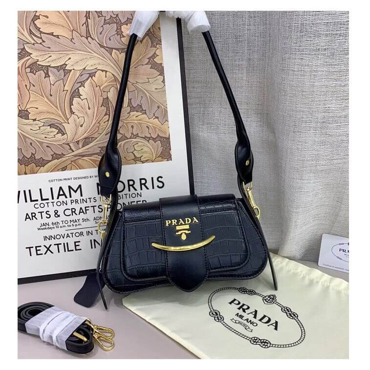 Prada Milano Stylish Bag for Ladies Black in AjmanShop