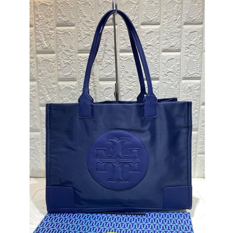 Tory Burch Women's Ella Tote Bag Navy Blue in AjmanShop