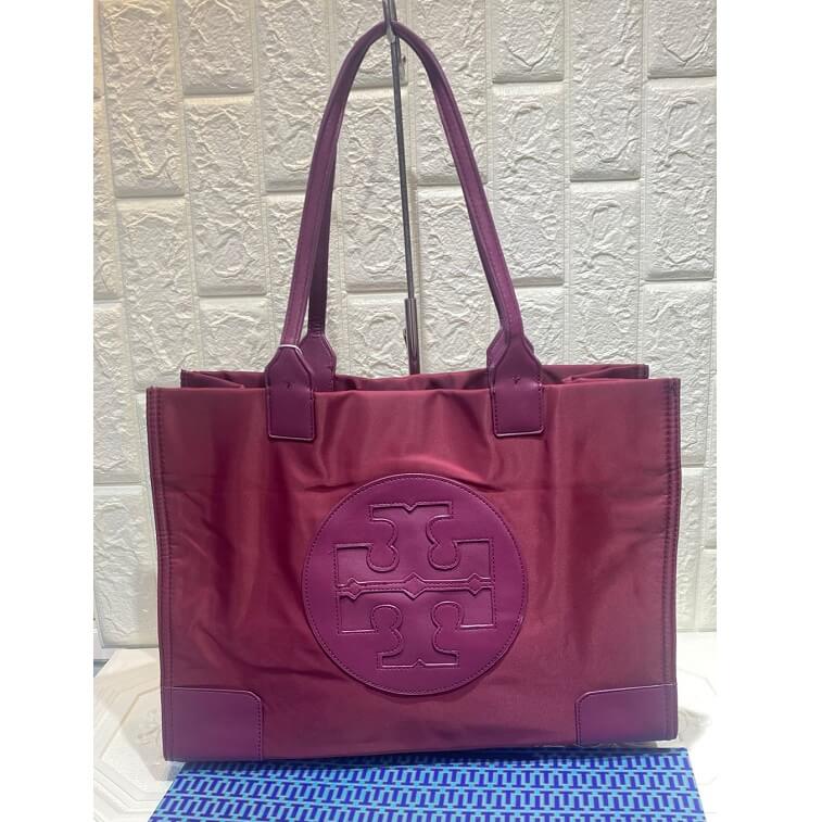 Tory Burch Women's Ella Tote Bag Red Wine in AjmanShop