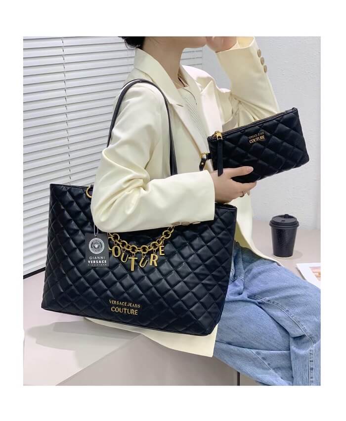 Versace Jeans Couture Tote Bag for Women Black in AjmanShop