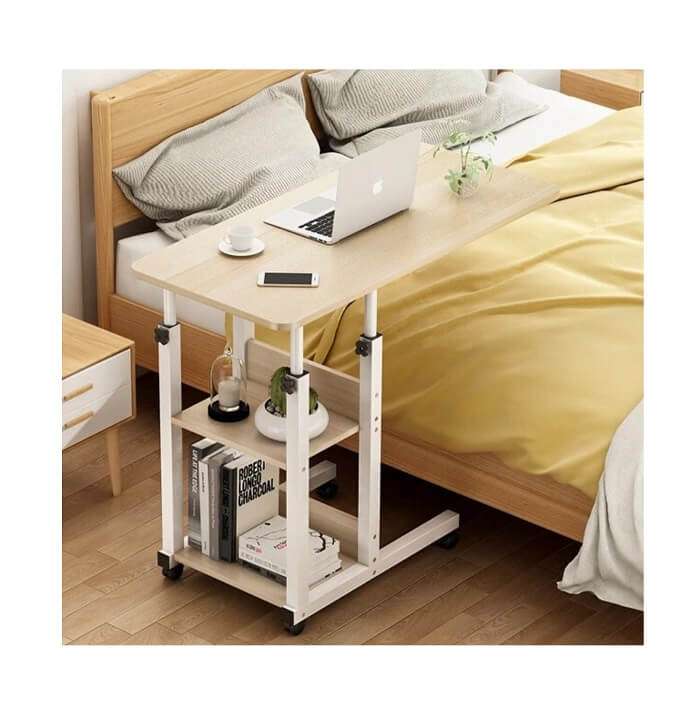 Overbed Table ShowTop Laptop Desk Side Table with Wheels in AjmanShop 