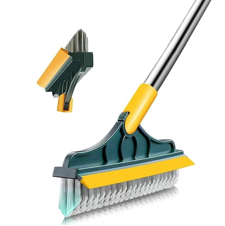 2 in 1 Floor Brush Scrubber with Long Handle - AjmanShop