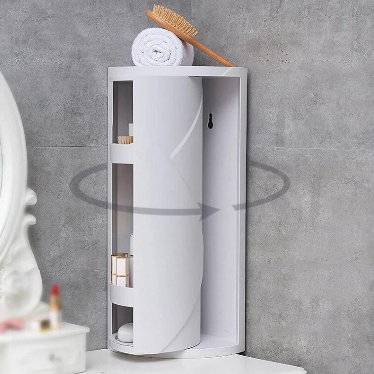 360 Degree Rotating Bathroom Organizer Shelf Wall Mounted Storage Rack in Ajman Shop Dubai