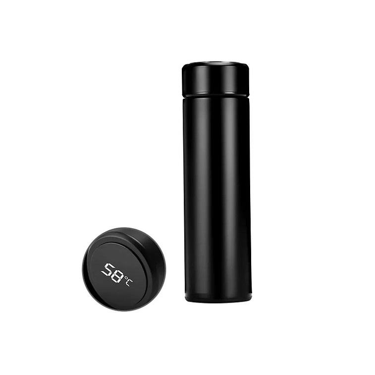 500ML Smart Touch Screen Bottle Stainless Steel Vacuum Flask Insulated Black