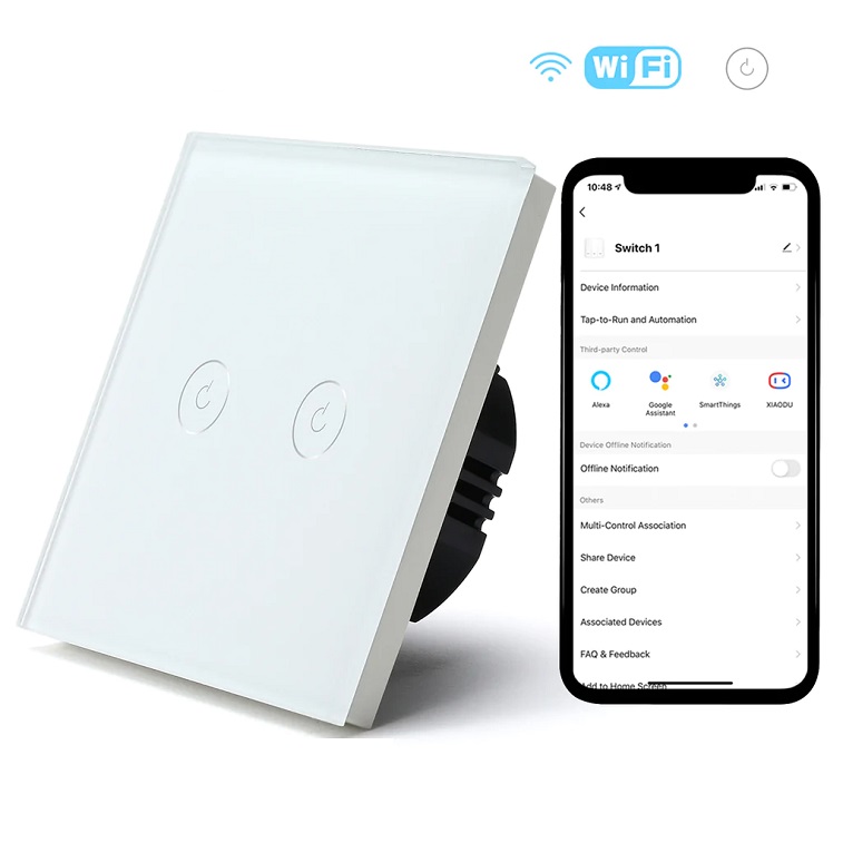 A Grade Smart Wifi Touch Switch 2 Gang Ajman Shop