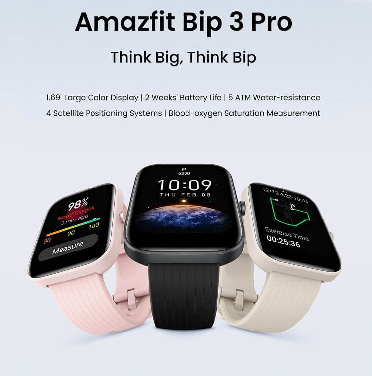 Amazfit Bip 3 Pro Smart Watch - AjmanShop