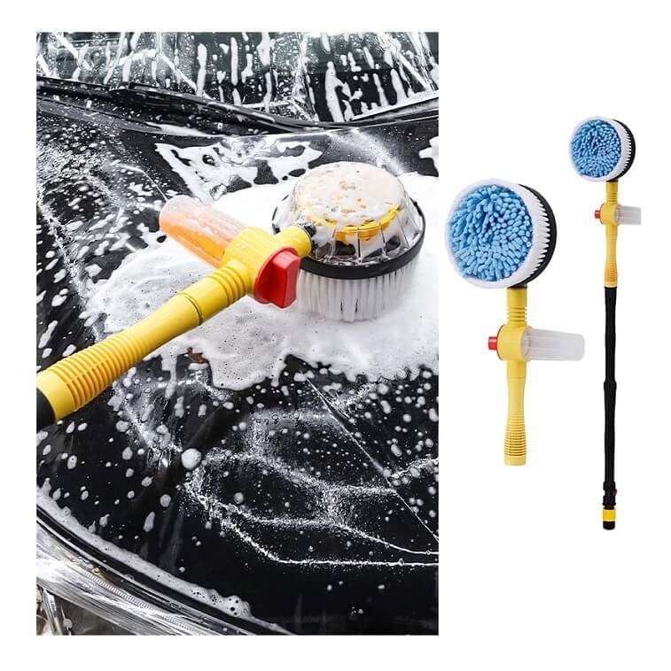 Automatic Car Wash Tools Professional Spray Foam Rotating Brush Set- AjmanShop