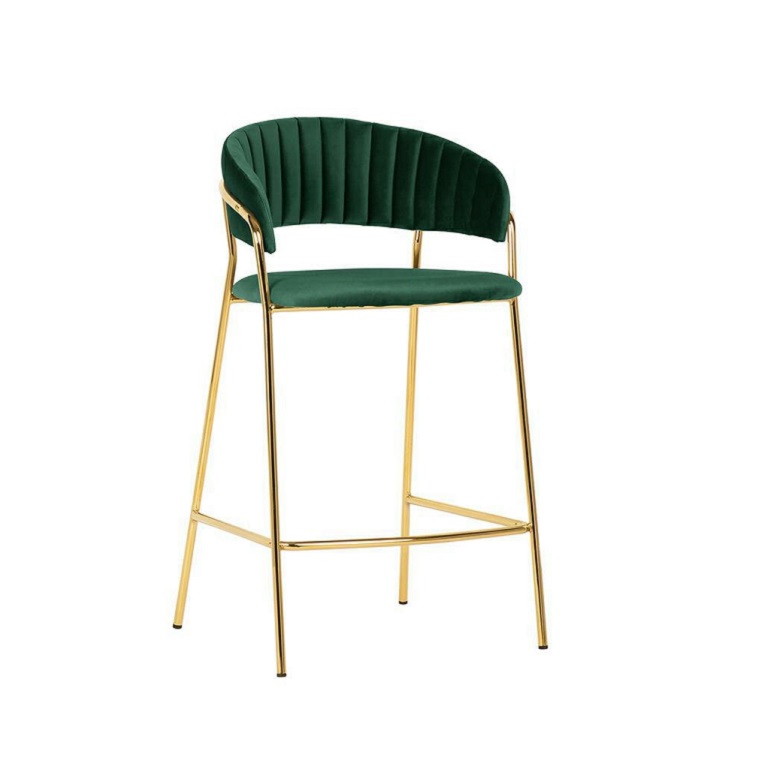 Bar Stool Margo Velor Chair For Luxuries Family Green