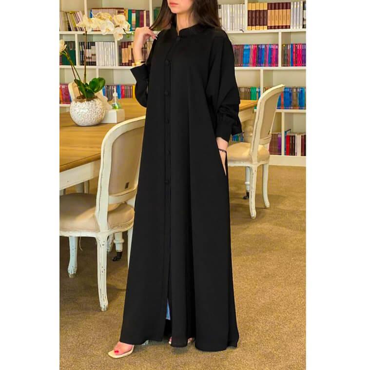 Black Bottom Abaya - AjmanShop