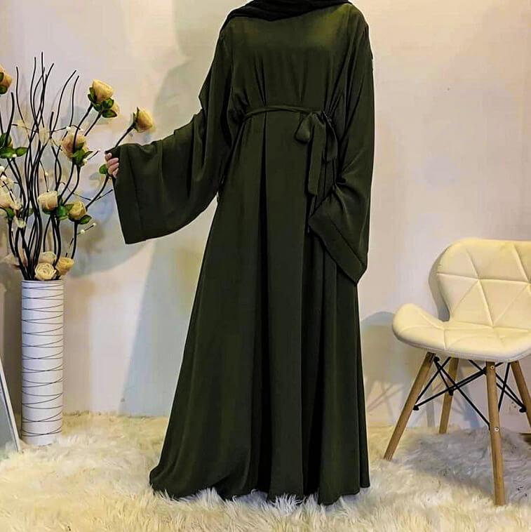 Bottle Green Abaya - AjmanShop