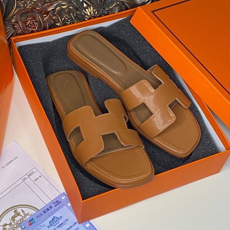 Caramel Hermes Slipper in Ajman Shop Dubai