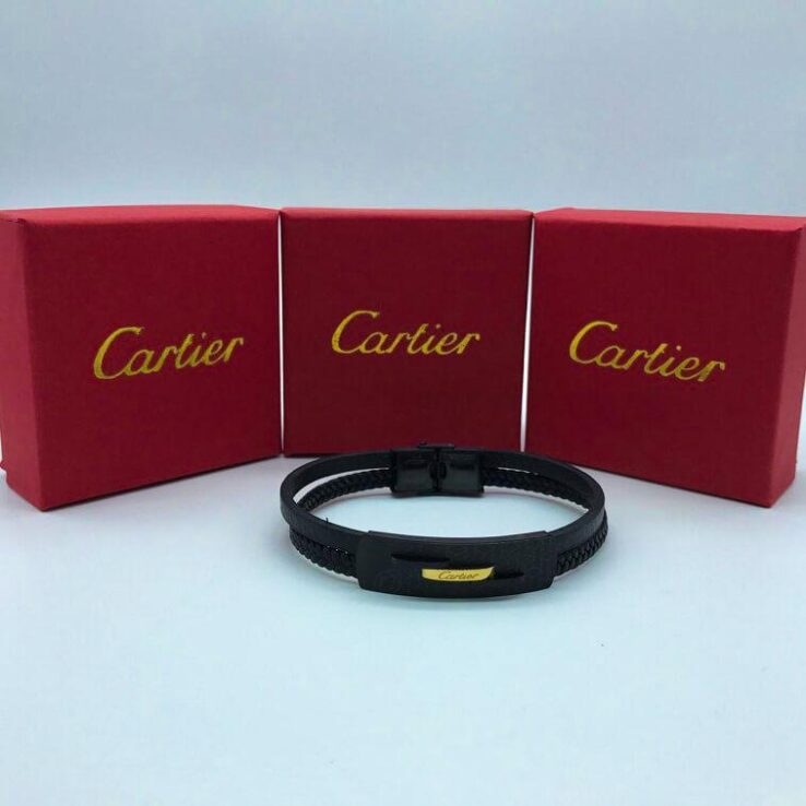 Cartier Bracelet Leather Chain Combination With Stainless Steel Unisex - AjmanShop