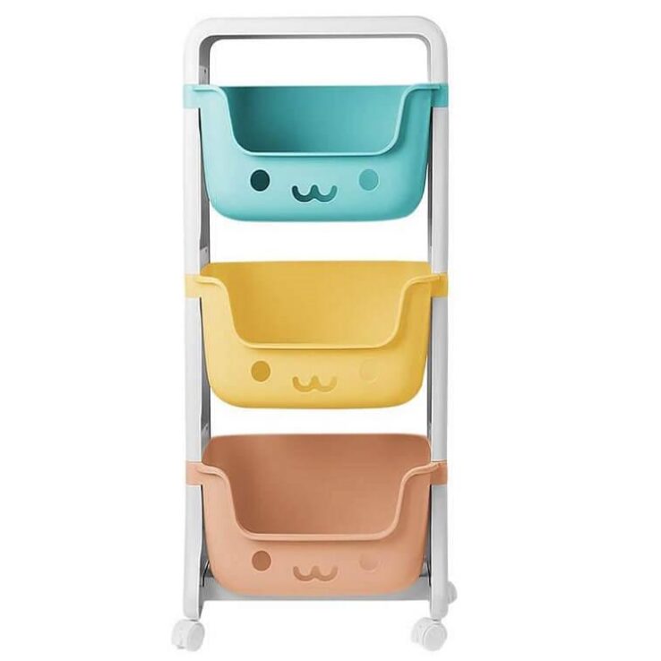 Cartoon Smiley Toy Storage Rack Household Bedroom Trolley Storage Rack in Ajman Shop Dubai