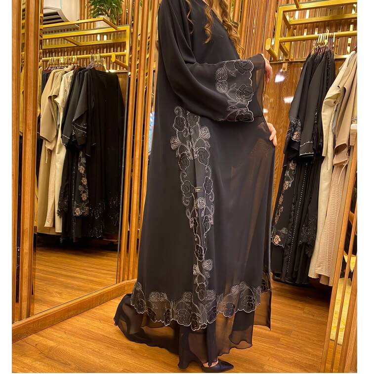 Chiffon Net Abaya - AjmanShop