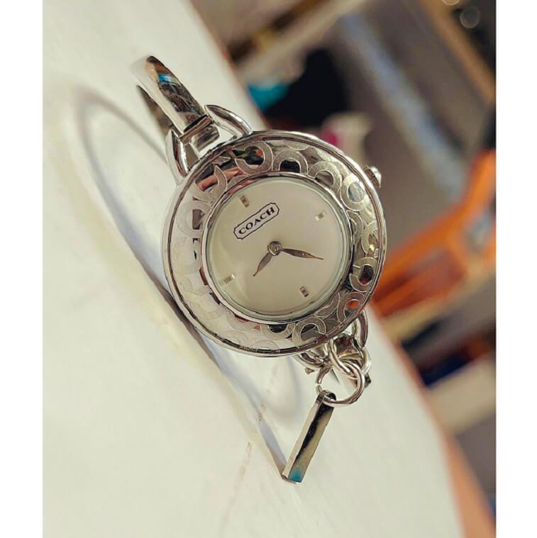 Coach Phoebe Quartz Silver Bezel Watch - AjmanShop