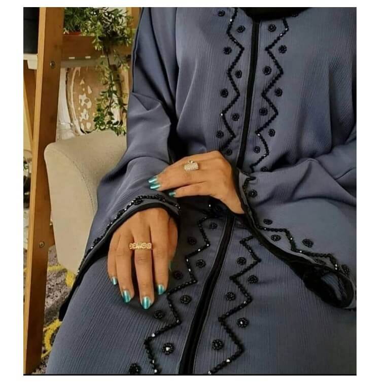 Crepe Stone Abaya - AjmanShop