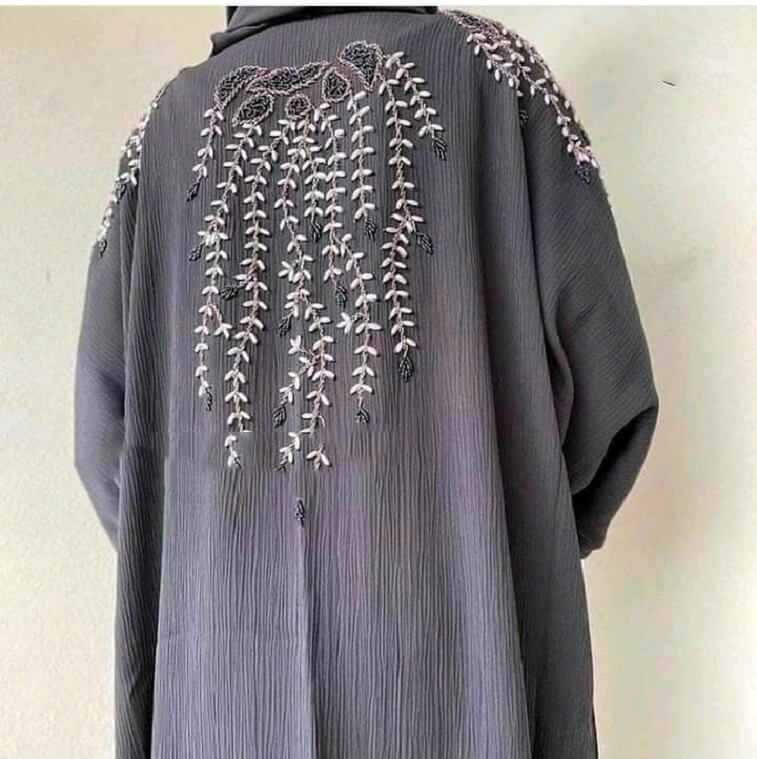 Dark Grey Abaya - AjmanShop