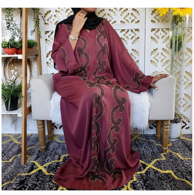 Deep Purple Abaya - AjmanShop