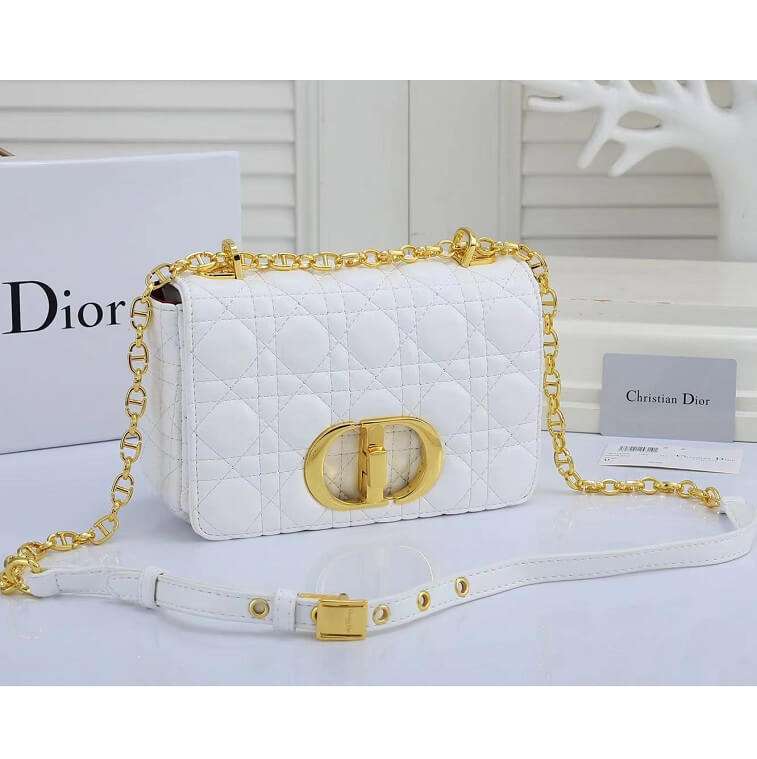 Dior Women Small Dior Caro Bag White - AjmanShop