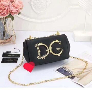 Dolce Gabbana Black DG Girls Phone Bag- AjmanShop