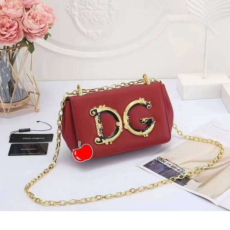 Dolce Gabbana Maroon DG Girls Phone Bag- AjmanShop