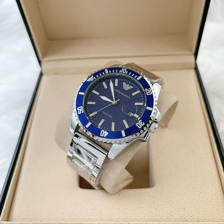 Emporio Armani Stylish Watches For Men With Box Blue 1