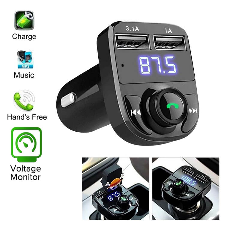 FM Wireless X8 Dual USB Quick Charge Bluetooth MP3 Player 1