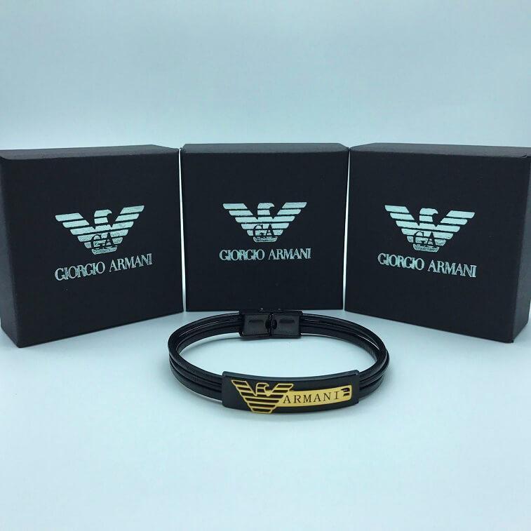 Giorgio Armani Bracelet Black Gold in Ajman Shop Dubai