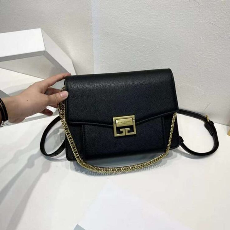 Givenchy Small GV3 Crossbody Bag Black - AjmanShop