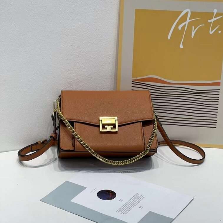 Givenchy Small GV3 Crossbody Bag Camel - AjmanShop