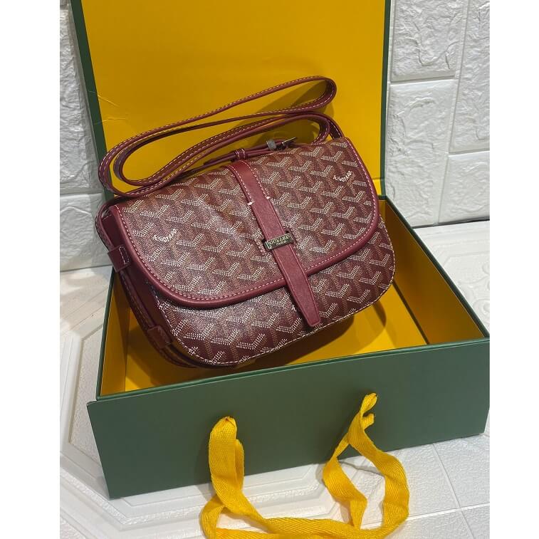 Goyard Shoulder Printed Bag for Ladies Red Wine- AjmanShop