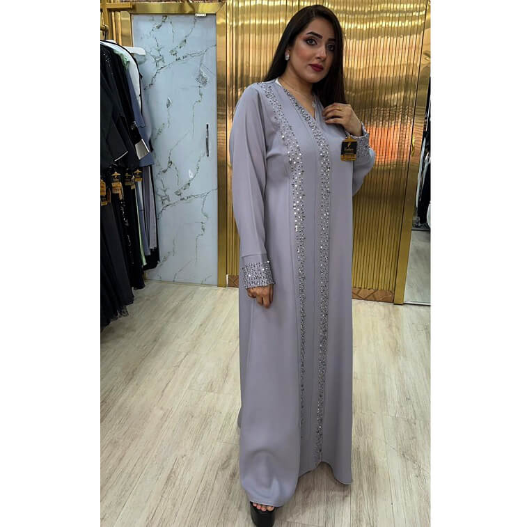 Grey Abaya - AjmanShop