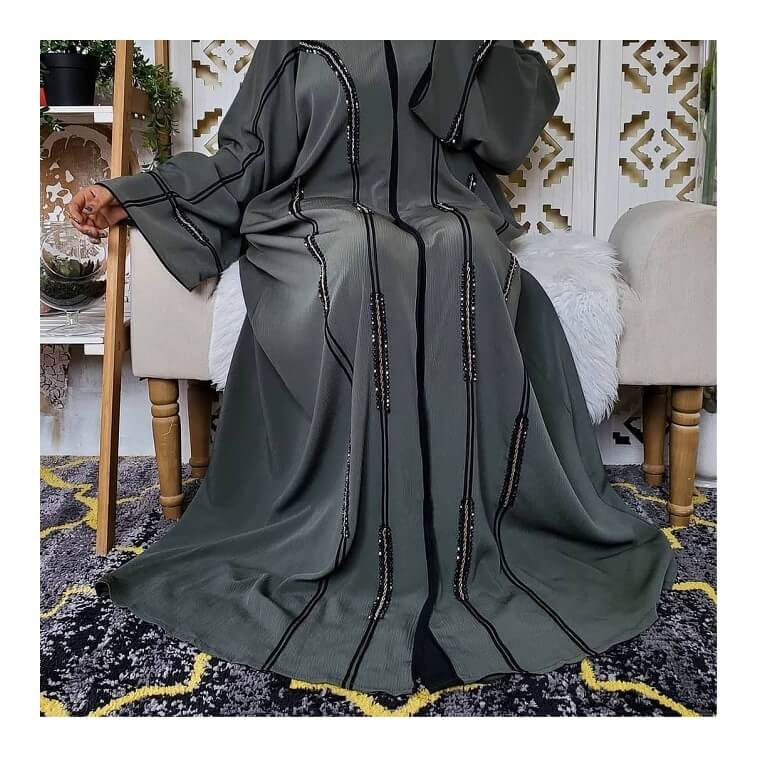 Grey Abaya - AjmanShop