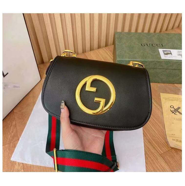 Gucci Mini Blondie Leather Black Ba- AjmanShop