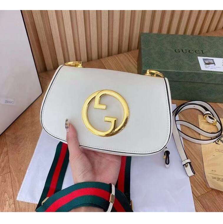 Gucci Mini Blondie Leather White Bag - AjmanShop