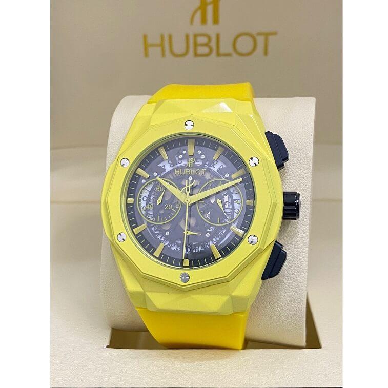 Hublot Automatic Analogue Yellow Dial Mens Watch- AjmanShop