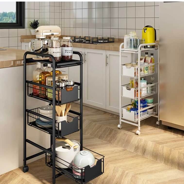 Kitchen Wheel Rack Drawer Storage Rack Wall Shelf Shelves for Kitchen Storage in Ajman Shop Dubai