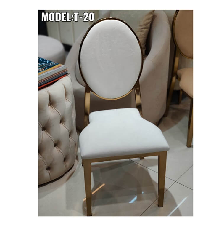 Linen Oval Back Dining Chairs In Natural White in Ajman Shop Dubai