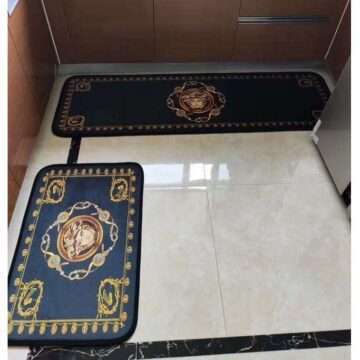 Logo Printed 2 Pieces Non Slip Kitchen Mat Set- AjmanShop