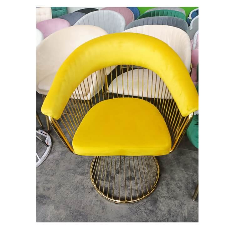 Modern Round Dining Chairs Kitchen Living Room Metal Cafe Restaurant Chair in Ajman Shop Dubai