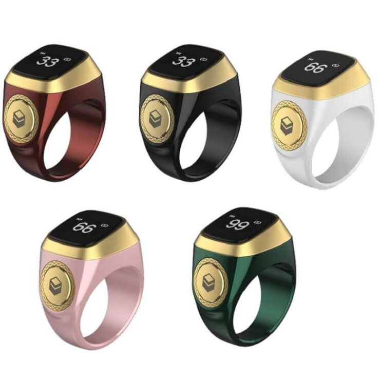 Muslim Digital Ring Tasbih Counter Islamic Gifts With Iqibla App - AjmanShop