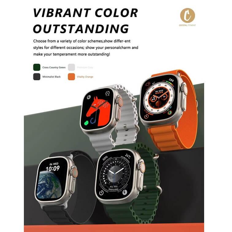 New Full Premium Watch Ultra With Crystal Fitment SmartWatch- AjmanShop