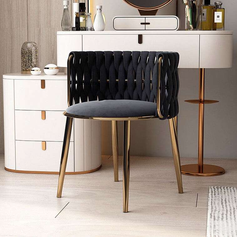 Black Dining Chair Round - AjmanShop